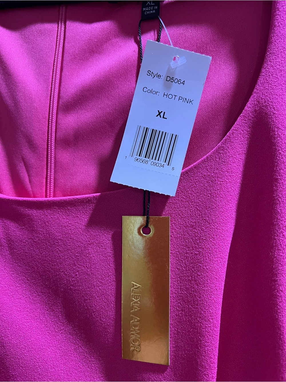Alexia Admor Hot Pink Square Neck Dress - Picture 4 of 9